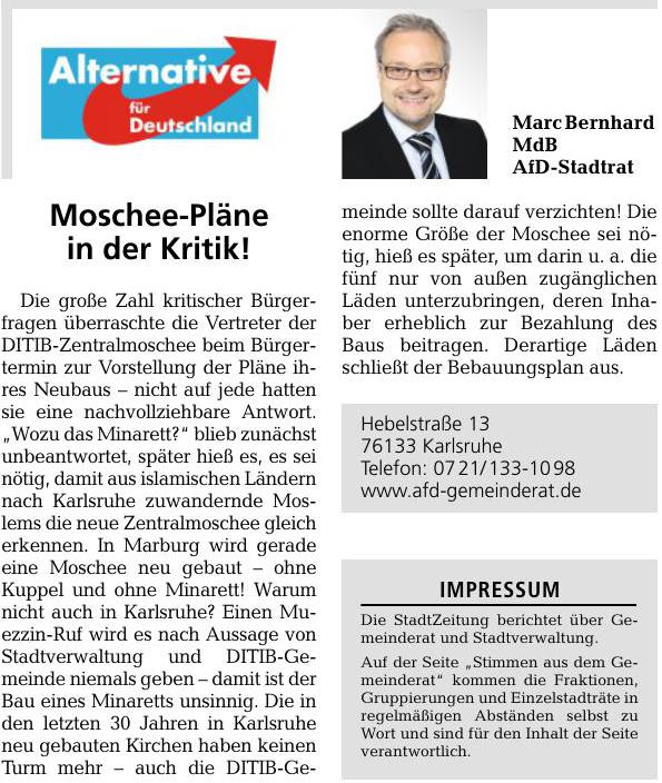 MarcBernhardAfD's tweet photo. #AfD: Klares Nein zu DITIB Großmoschee #Karlsruhe - Nichts anderes als ein Machtsymbol eines islamistischen, antidemokratischen Regimes. #NoDitib https://t.co/Y8HGivGrs7 @AfDKompakt @AfD_HD @AlternativeBW @AfDimBundestag @AfD @afdkvcwfds @AfD_Karlsruhe @afdmannheim https://t.co/jII9z2tdzY
