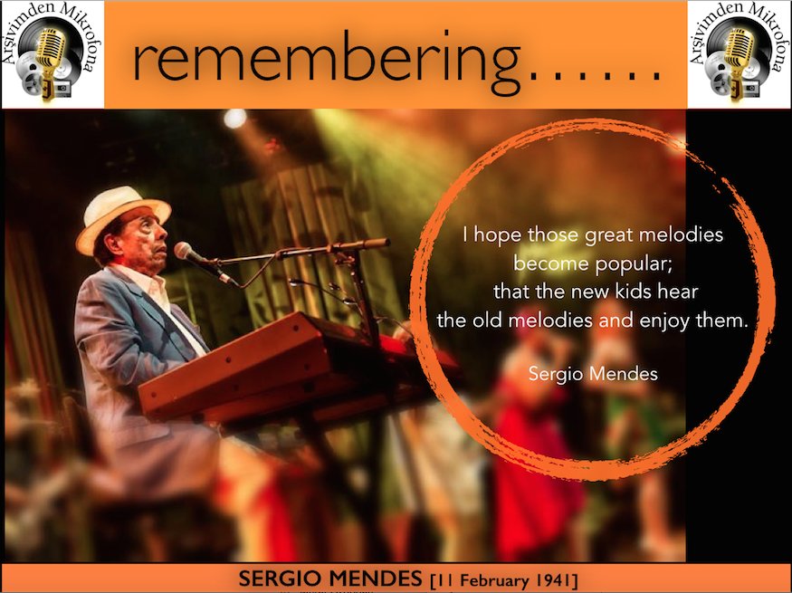 Happy birthday Sergio Mendes...
Born on this day in 1941.  