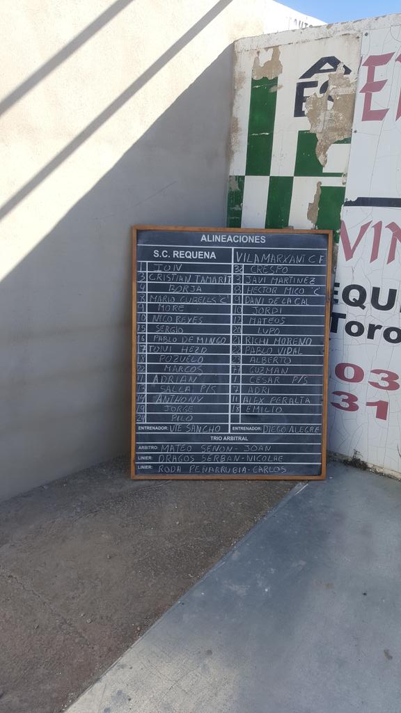 Alineaciones <a href="/screquena1928/">S.C. Requena</a>  vs <a href="/VilamarxantCF/">Vilamarxant CF</a>