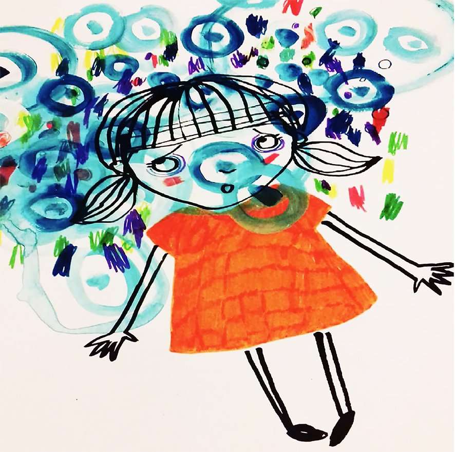 StudioElsbeth's tweet photo. some days life is confusing #Flow #art #emotions #confused #unsure #doubts #Flowthegirlwhofeelfromtheskies #colour #mixedmedia #illustration #visualstorytelling #visualart #StudioElsbeth #ElsbethvanderPoel https://t.co/qEOee0eFEC