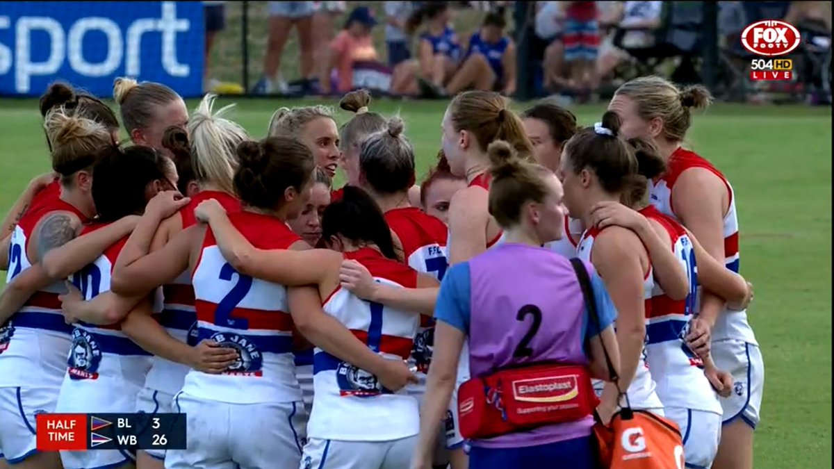 Leading 26-3 going into the 3rd quarter and playing like the flag favourites that was expected last season #AFLW #AFLWLionsDogs #RealStrength