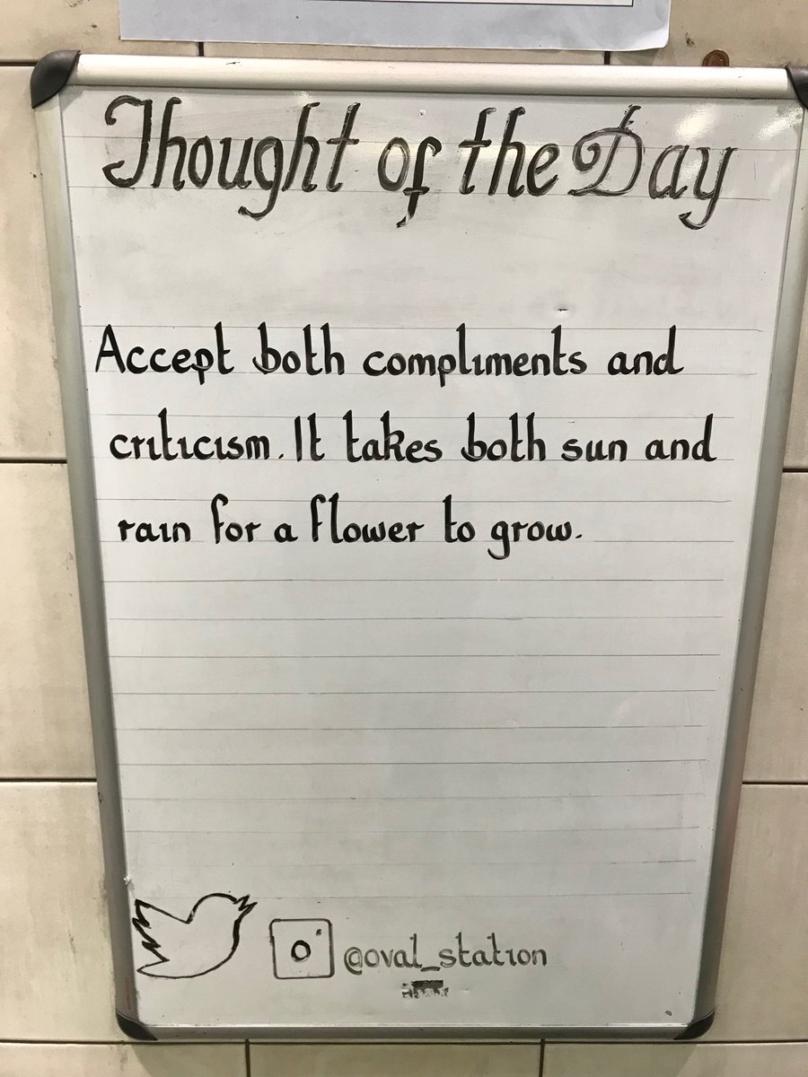 Oval_station's tweet photo. Sunday 11th February Thought Of The Day From Oval Station https://t.co/0MPzQwvoXW