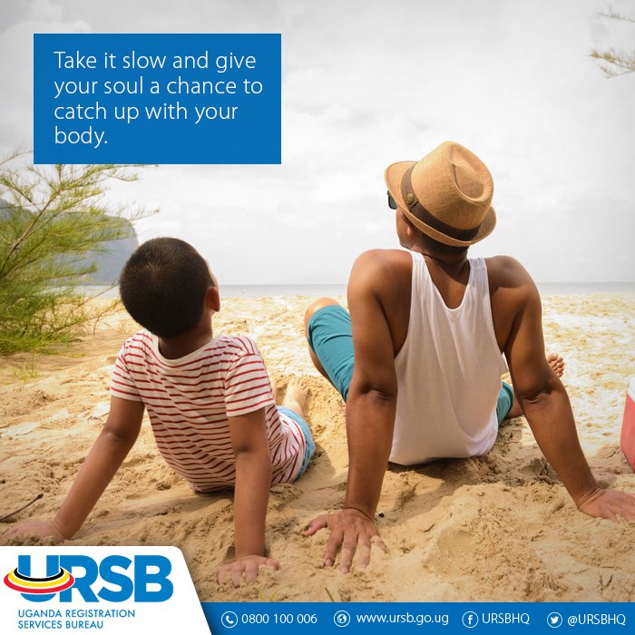 Uganda Registration Services Bureau on X: Take it slow and give your soul  a chance to catch up with your body. Have a blessed Sunday.   / X