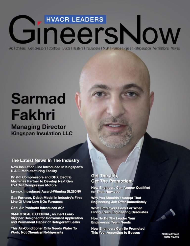 KingspanIns_ME's tweet photo. Our MD Sarmad Fakhri was featured in the Feb edition of #GineersNow. He discusses the industry movement towards products that comply with new regulations being enforced this year in the Middle East, like the #UAEFireLifeSafetyCode &amp; Al Sa’fat https://t.co/W3wTPjT3eQ https://t.co/ZuqdTACpd7