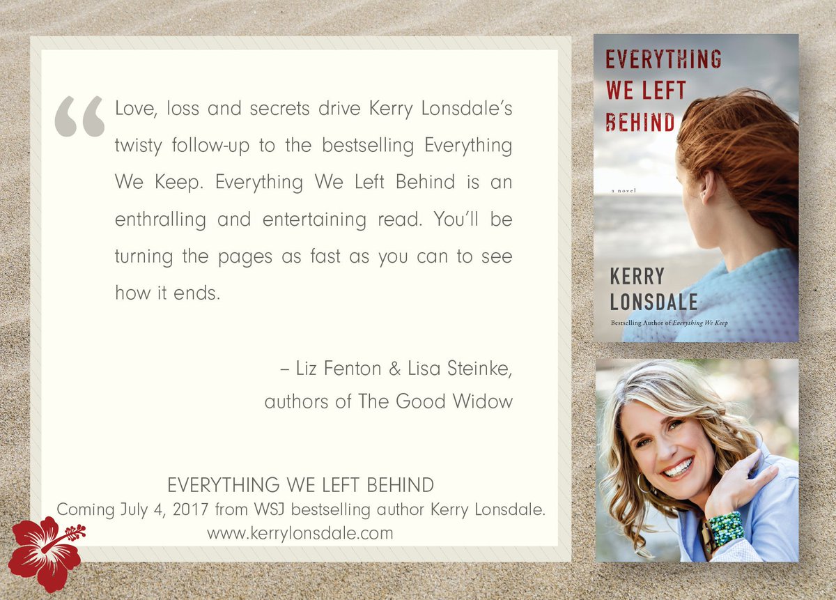 FuseLiterary's tweet photo. .@WSJ #bestseller @kerrylonsdale's latest paperback, #EverythingWeLeftBehind, is now only $6.99! #amreading #Suspense https://t.co/s131EU1Rkh https://t.co/b40CDky0NT