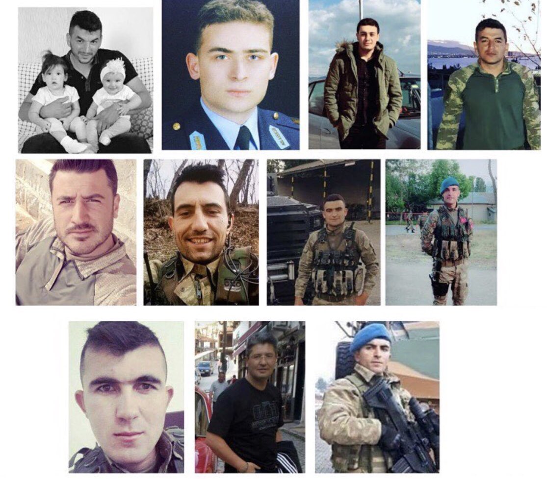11 şehit. Bu acıyı hiçbişey dindiremez. Allah başta şehitlerimizin annelerine eşlerine çocuklarına ve hepimize sabır versin.