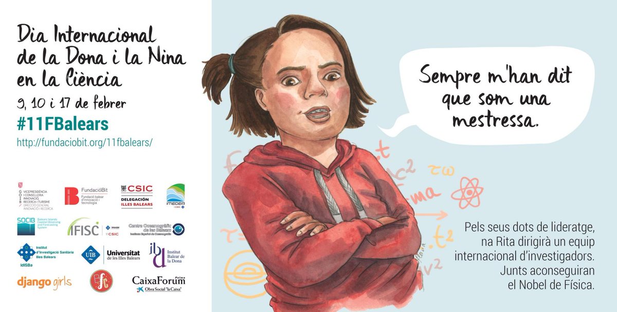 IB_Dona's tweet photo. Digues-me com ets... 
... i et diré quina científica pots arribar a ser 😀 

Feliç Dia Internacional de la Dona i la Nina en la Ciència! 
#11FBalears #donesSTEM #mujeresSTEM11F https://t.co/o94OtoeCM8