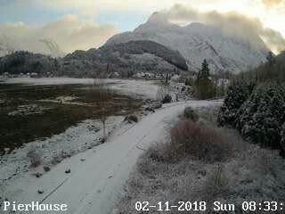 Snowy and Sunny daybreak in Glencoe today. Photo courtesy of http#pierhouse-glencoe.scot webcam.
#Glencoe #Mountains #Weather #Snow #Sunrise #scotwinter #ScotSpirit #adventure #winter #winter18