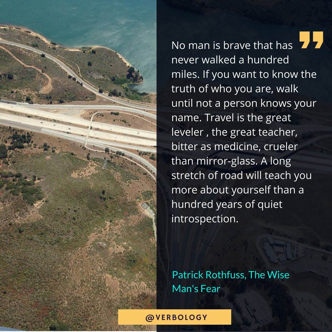 Real_Verbology's tweet photo. #PatrickRothfuss #TheWiseMan'sFear#travel #road #Verbology, #quotes, #books #bookstagram https://t.co/hicIDSAhWP