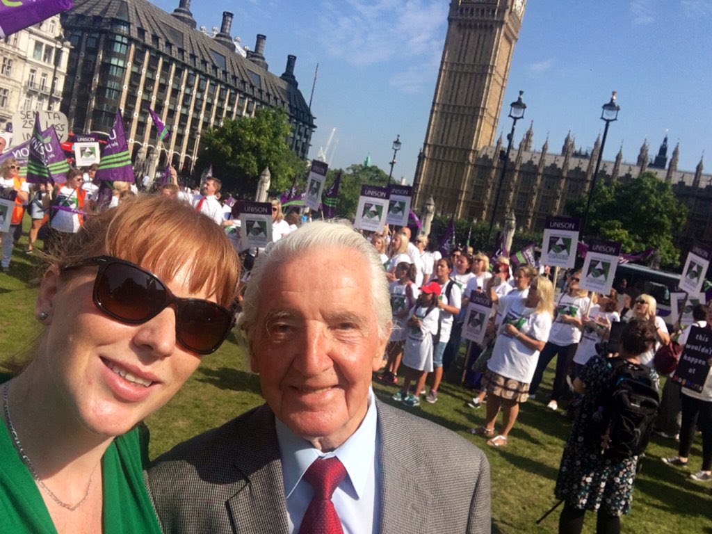 AngelaRayner's tweet photo. Happy 86th birthday to Dennis Skinner MP a true socialist&amp;an amazing MP who inspired me to get into politics. So glad l have had the chance to serve in parliament with Dennis who has remained true to his cause from the very first day he was elected in 1970, long may he continue. https://t.co/B6bQtwULpH