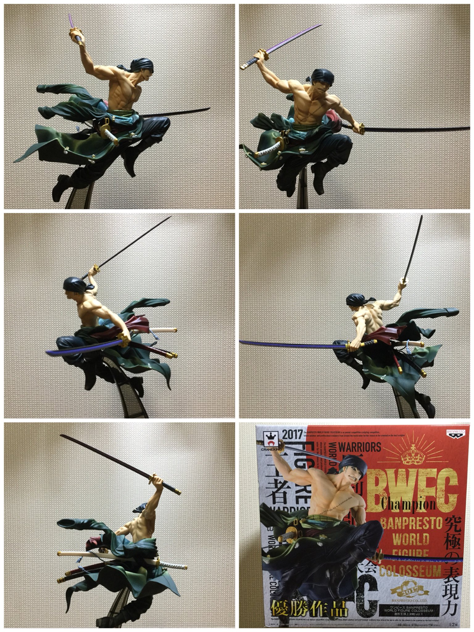 توییتر Zehu در توییتر バンプレスト ワンピース Banpresto World Figure Colosseum 造形王頂上決戦 Vol 1 ロロノア ゾロ 優勝作品 山口範友樹さんのゾロを獲ってきました 原型師としての格が違いすぎですよね 凄すぎる 360度どこから見てもカッコイイ 造形