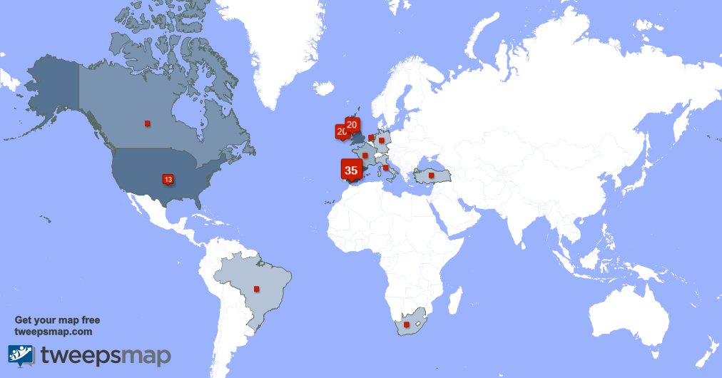 AlleREACT2016's tweet photo. My followers are in Spain(33%), Ireland(19%) Get your free map https://t.co/s9FrzeM1qz https://t.co/vUpV80m9Dr