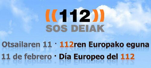 Hoy 11 de febrero celebramos nuestro día.Queremos agradecer y felicitar a las personas y a todos los servicios que trabajan con profesionalidad en las emergencias para ayudar a la ciudadanía. ¡Zorionak! #DíaEuropeo112