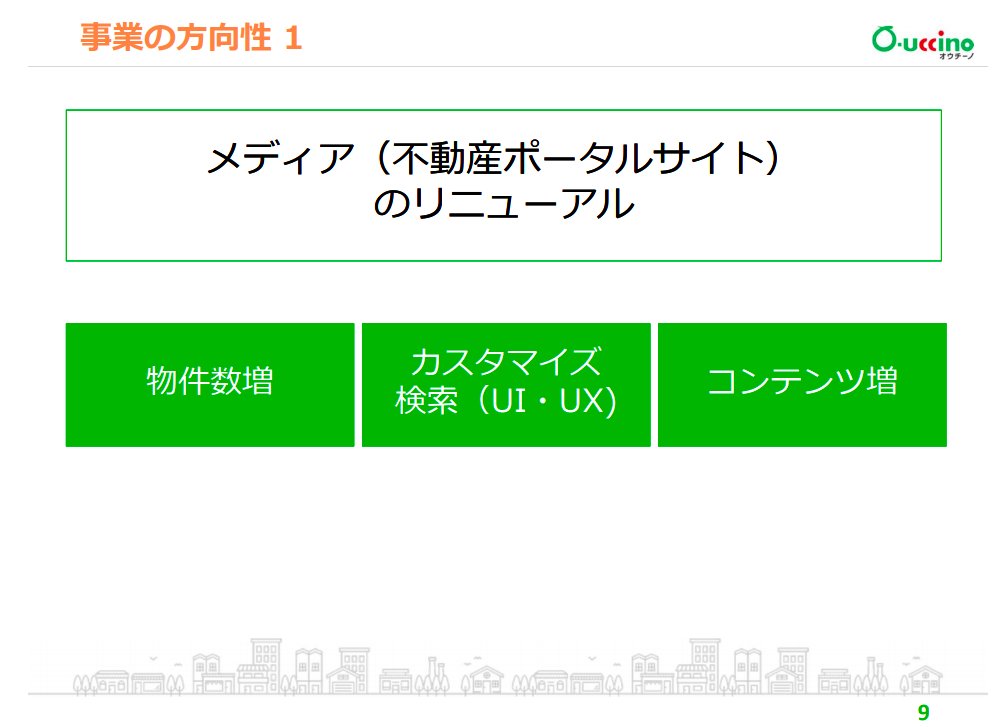 廣川航 穐田政権下のオウチーノの方針 1メディアのリニューアル 2不動産tech Ctoクラスのエンジニアを引き続き採用 3 超 富裕層への新サービス 4住まいのプランニングサービス