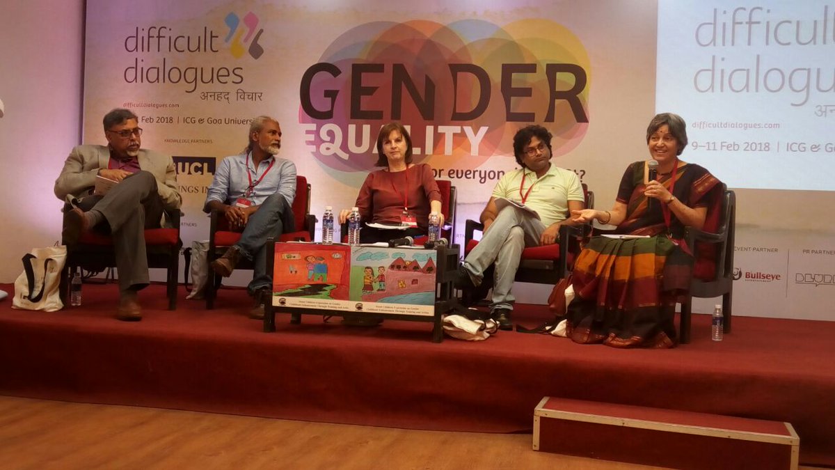 d_dialogues's tweet photo. Abhijit Das, Stalin K, Margaret O Brien, Anand Pawar and Rajalakshmi Sriram get personal about their first conversations around #fatherhood and families. #jointheconversation #difficultdialogues2018 https://t.co/CVNeLk9Nnt