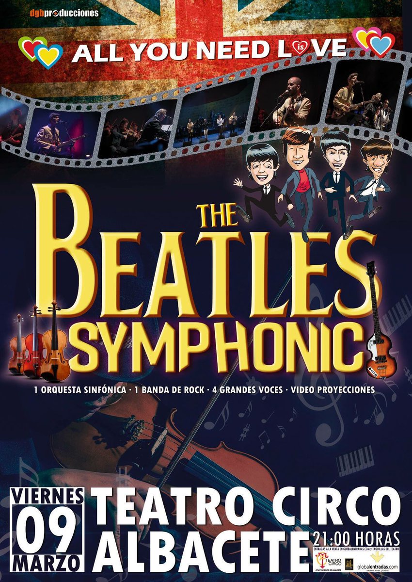 DGBProd's tweet photo. @COPE_Albacete #BeatlesSymphonic @TeatroCircoAB 9Marzo https://t.co/zBobaNSA00
