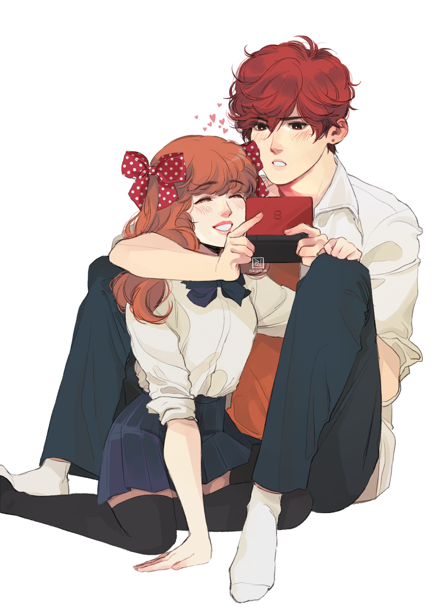 every time mikorin does something bold like this he gets embarrassed but chiyo thinks it's cute so it's okay 💕
