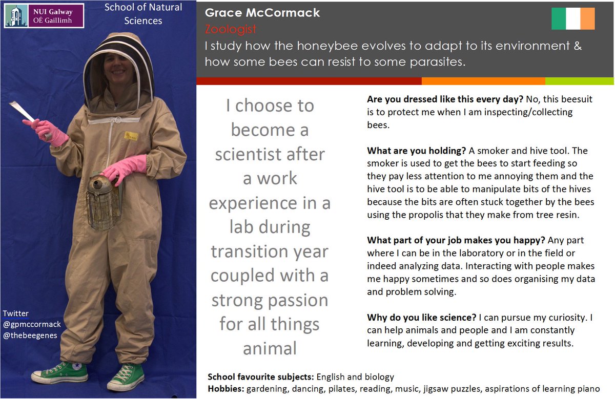 Cellexplorers's tweet image. Meet @gracepmccormack , @nuigalway zoologist &amp;amp; #sciencerolemodel ! #nuigalway #InternationalDayofWomenandGirlsinScience #WomenInSTEM