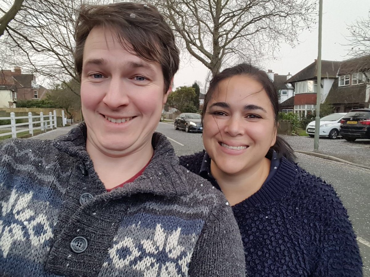 Was not expecting the hail. Another lovely day out in #Beckenham talking to our neighbours. Road safety coming up time and time again on the doorstep. #SafertoSchool #CopersCopeLibDems #3May18LocalElection