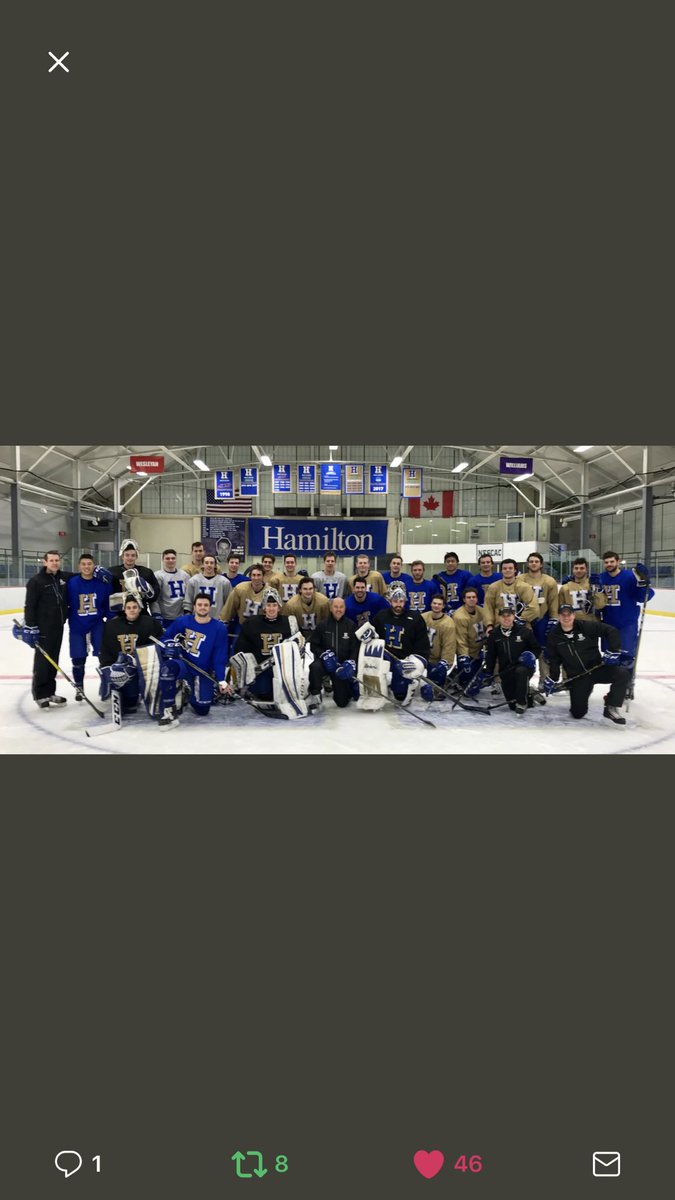 guy_hebert's tweet image. @HamiltonCollege @ContinentalPuck Thank you for a wonderful weekend back on the Hill &amp;amp; in Clinton. Not every day one can become a doctor &amp;amp; get to see his alma mater play!