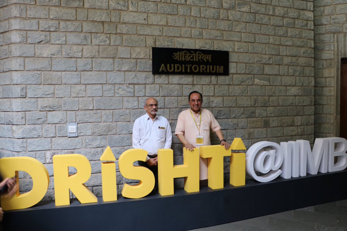 PGPEMIIMB's tweet photo. @Swamy39 and #IIMB Director Prof. G Raghuram at #Drishti2018 #PGPEMDRISHTI2018 #PGPEM @nsrcel https://t.co/SDjq2GQDJo