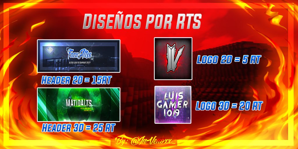 DomiAlts_'s tweet photo. CHICOS 25RT y @InVenoxx_ nos hace un header 3D

@InVenoxx_ @InVenoxx_ 

Ayuda!! @MayloAlts
@SheenAlts_ @KalemAlts @FacuAlts_ y mas!!!

Estilo: https://t.co/c74JLr3cwu