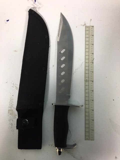 Knife seized following a stop of a young man outside Seven Sisters Market