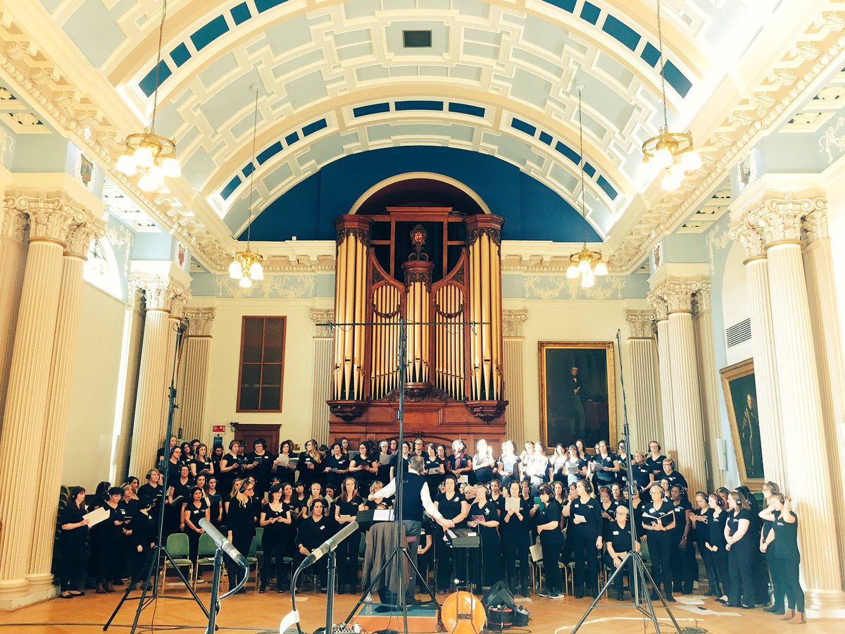 MWChoirs's tweet photo. Such a beautiful venue to be recording with our east of England choirs for our #WW1 commemoration album 🌟 the ladies are sounding amazing at Colchester Town Hall 🎧🎶 #SingShareSupport https://t.co/73gbIL3zeY