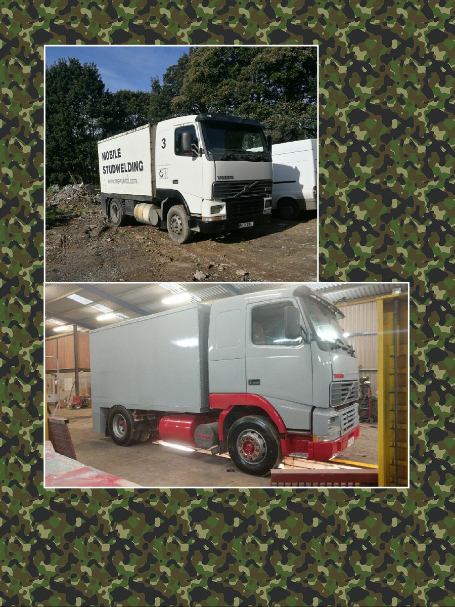 CodeckLtd's tweet image. Before and after shot of our first rig.  Amazing work and she looks great, complete strip to bare metal and total overhaul mechanically and cosmetically.