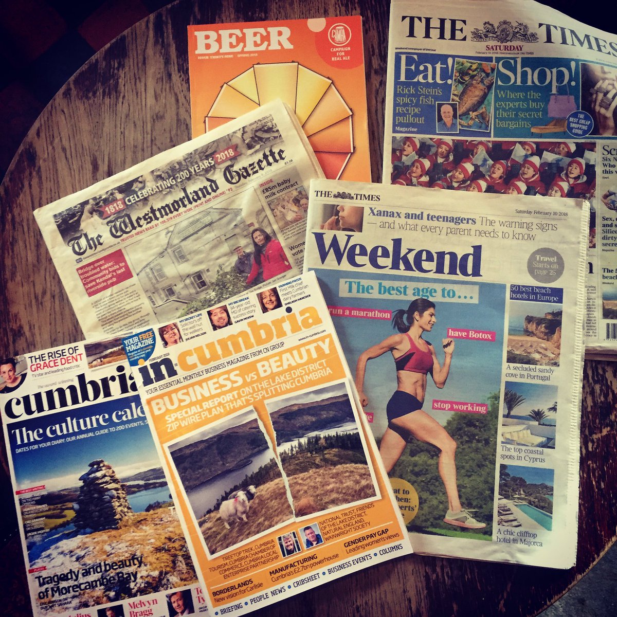 We're reading well this weekend.. there's something for everyone <a href="/FCGrizedale/">Grizedale Forest</a> <a href="/gazettenewsdesk/">Westmorland Gazette</a> <a href="/Lakes_and_Ale/">Westmorland Camra</a> <a href="/CumbriaLifeMag/">Cumbria Life</a> <a href="/incumbriamag/">in-Cumbria Magazine</a>