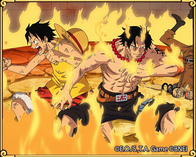 Found a Transponder Snail!
Ace and Luffy form an unbreakable wall in battle!
bnent.jp/optc-den2e/ #TreCru