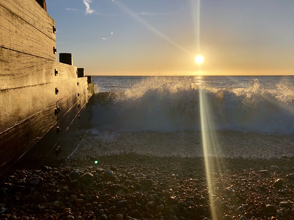 Early morning waves in Kingsdown.