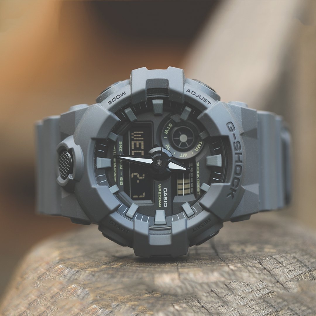 g shock grey and green