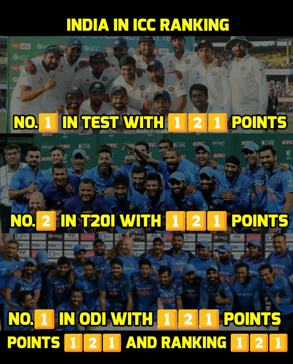 MenInBlue_In's tweet photo. Team India 121 

#ViratKohli #MsDhoni https://t.co/EgD0eiSuOR