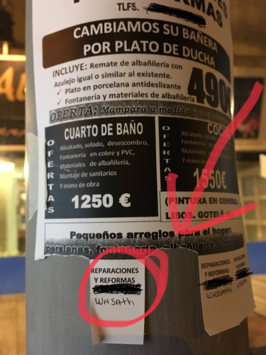 mabarroso's tweet photo. Hoy todo el mundo está conectado a internet, hasta puedes pedir presupuesto de reforma por wasath https://t.co/WO1JiKnejR