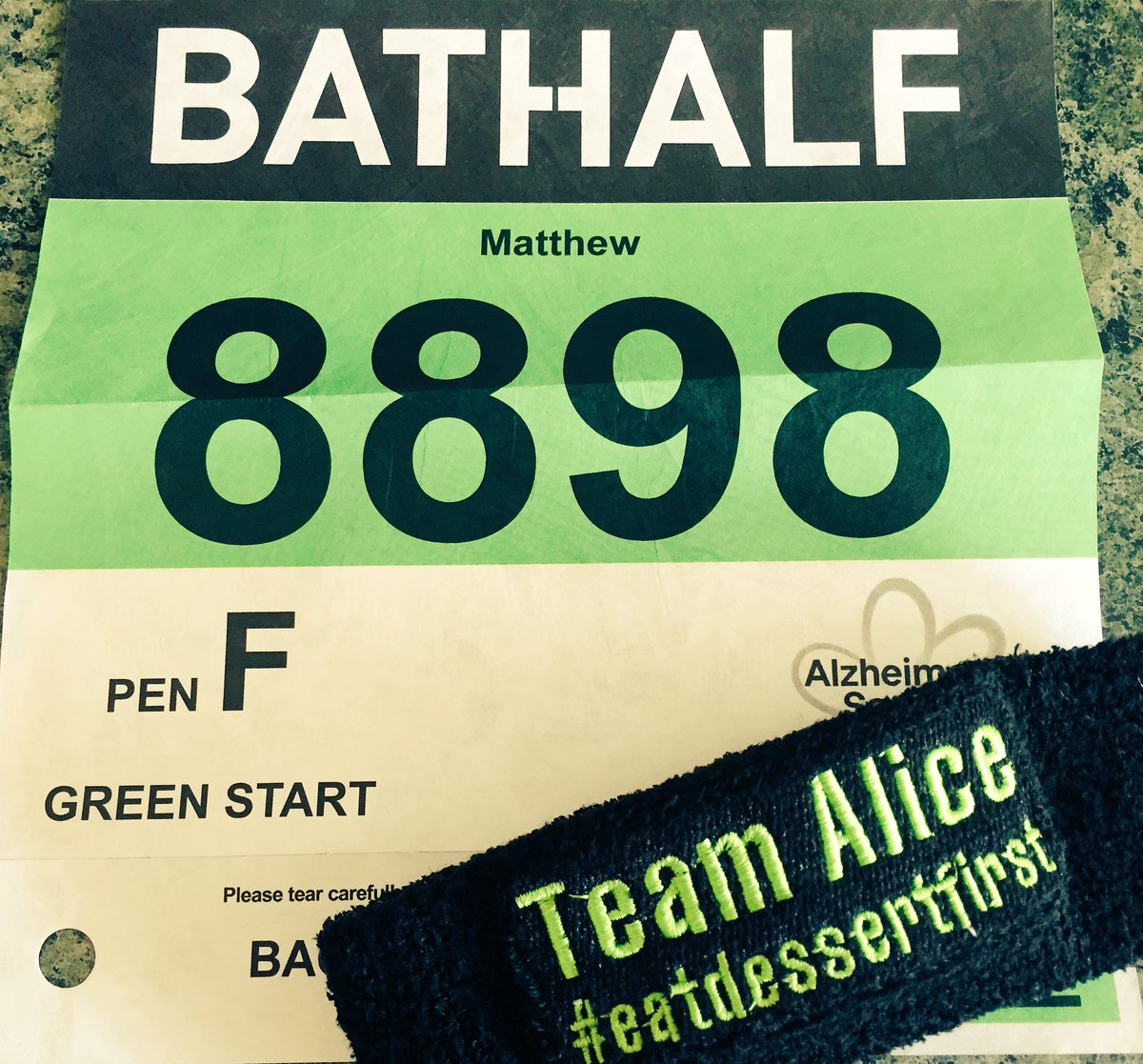 Matt_DouglasAsh's tweet photo. 3 weeks to go, 2 sore legs and 1 very worthy cause. Looking forward to donning the headband once again for #TeamAlice and @AnthonyNolan. #BathHalf2018 #AnthonyNolan #eatdessertfirst https://t.co/BdCQJbqHvC