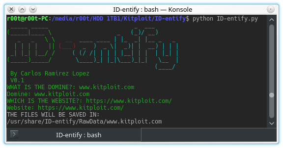 profxeni's tweet photo. r/t ID-entify - Search for information related to a domain (Emails, Domains, Information on WEB technology, Type of Firewall, NS and MX records) https://t.co/4G2rAINGln #Firewall #Gathering #ID_entify #Information_Gathering https://t.co/2eJxIAo07t