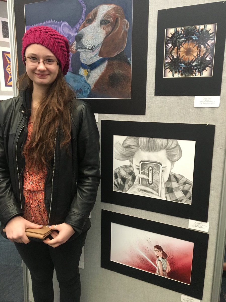 robyndebottis's tweet photo. Stop by the Baldwinsville Public Library to see an exhibition of Baker student artwork! Show is up until Feb. 27th. https://t.co/YcKuoOufvE