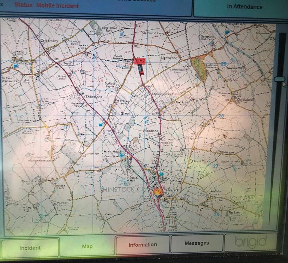 SFRS_MDrayton's tweet photo. INCIDENT: Rescue Pump mobilised at 11:48hrs to alarms operating in commercial property in #Hinstock🚒 Thankfully no fire 🔥 alarm due to accidental operation of call point #FalseAlarm #AdviceGiven #MDT https://t.co/kytpNbkgD3