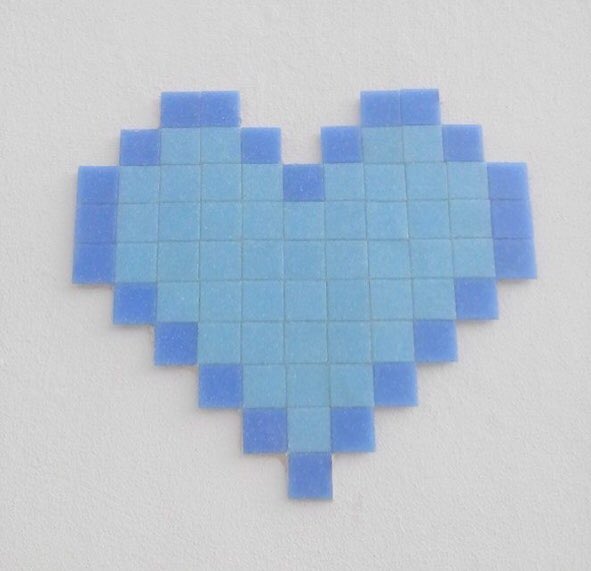 Have you seen our mosaic bomb? Someone loves us! #mystery #heart #love #loveyarn #thundersley #essex #lovecrochet #loveknitting #valentine #valentinesday #february #lys #handmadewithlove #mosaic #blue #blueheart