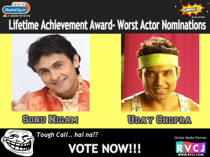 radiocityindia's tweet photo. Who Is The Worst Actor Of All Times? VOTE NOW - https://t.co/URHOFKorzs
Share a screen capture after the voting is done & stand a chance to win a gift voucher worth Rs 1000!!*
#Slappies7 #DeDeChamaat
*T&C applies- For every 5 posts one lucky winner will be declared!! https://t.co/gVQ9cFuMW7