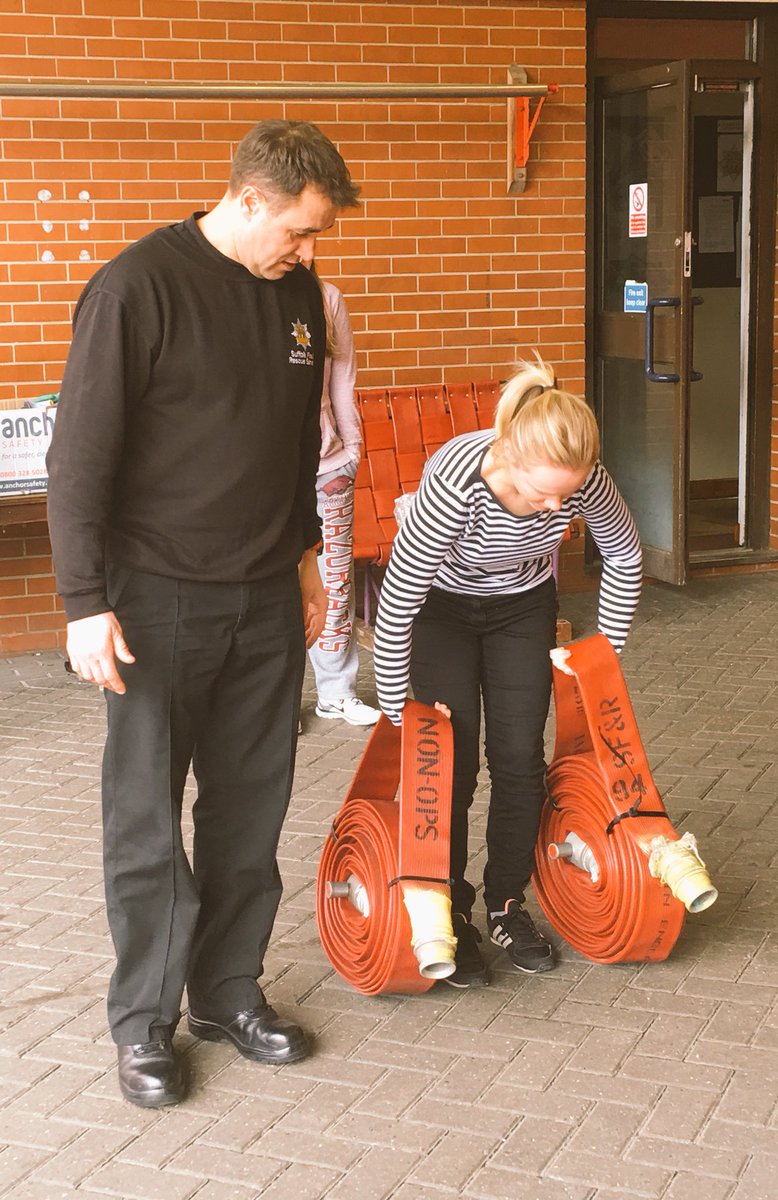SuffolkFire's tweet photo. Our final taster day is in full swing at #BuryStEdmunds #FireStation where potential recruits are shown the latest innovations in #Firefighting, and receive input by crews on life as a firefighter ahead of the upcoming recruitment campaign. #FireFightingForAll #JoinSuffolkFire https://t.co/fEri5eiho5