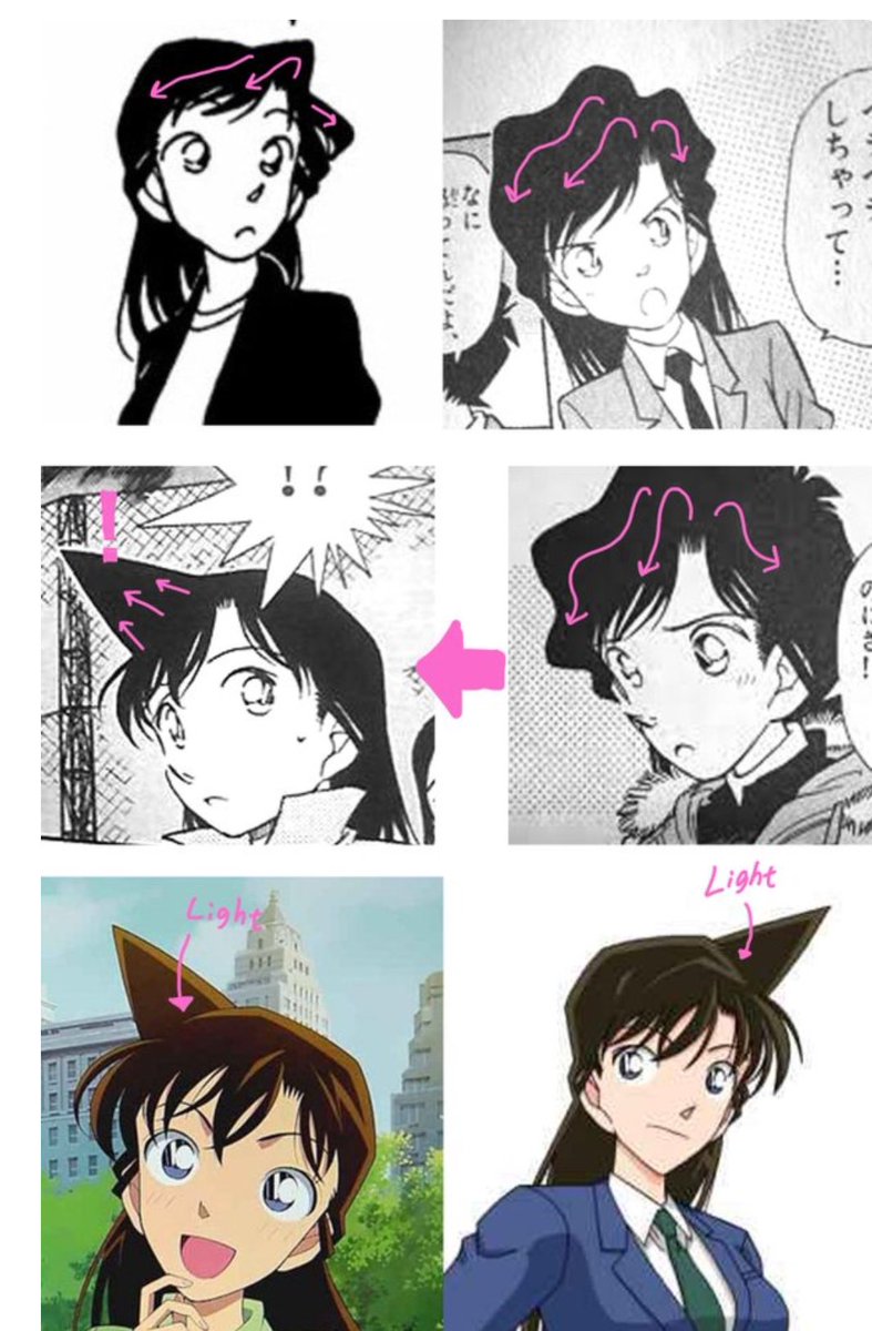 Well, within these past 20+ yrs working on Conan, Gosho-Sensei did some changes in his drawing style compare to the first 10 volumes. The most iconic character change is Ran and her pointing hair that becoming her trademark! (pic:ctto)