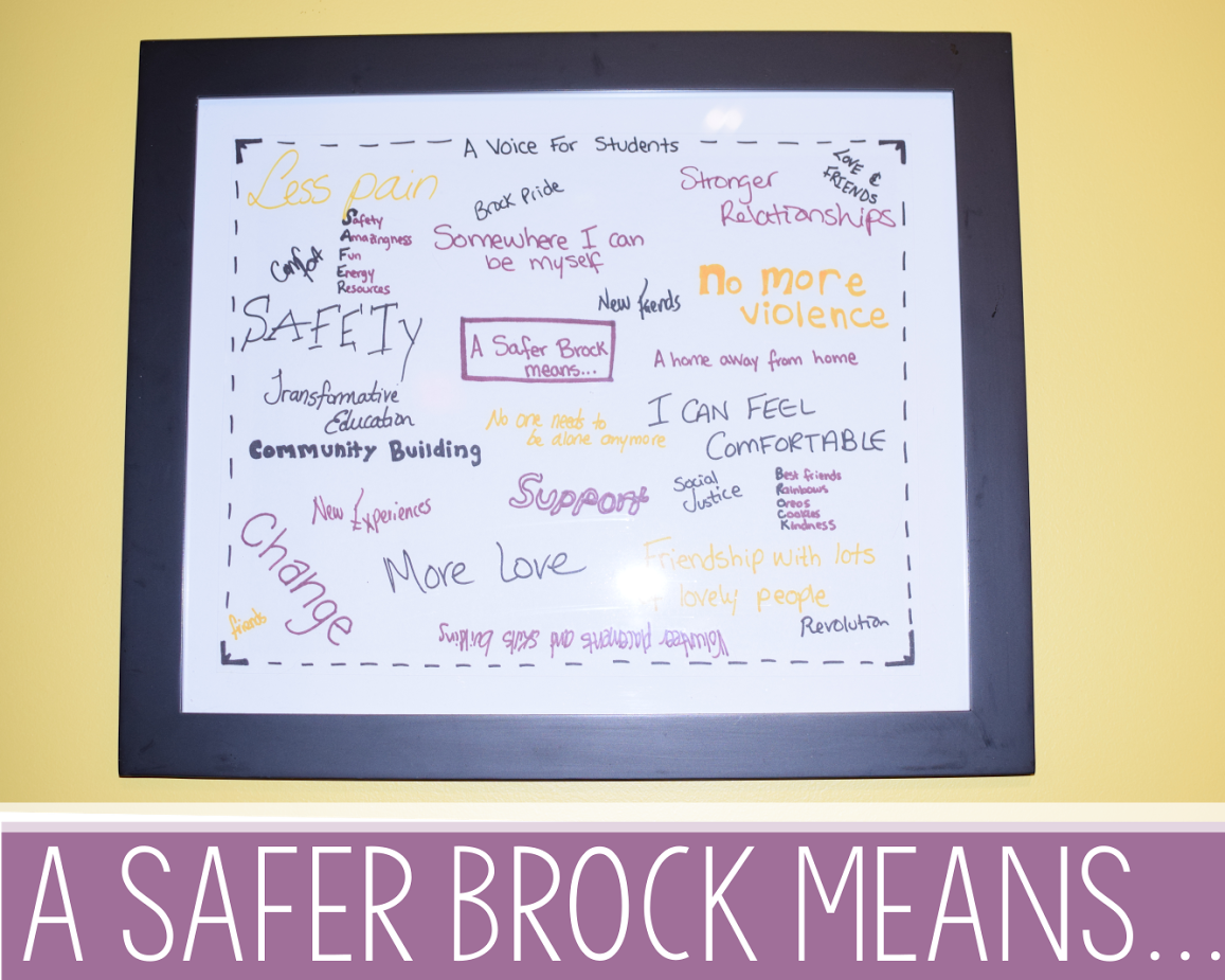 A safer #BrockU means so many things to our clients and volunteers.
