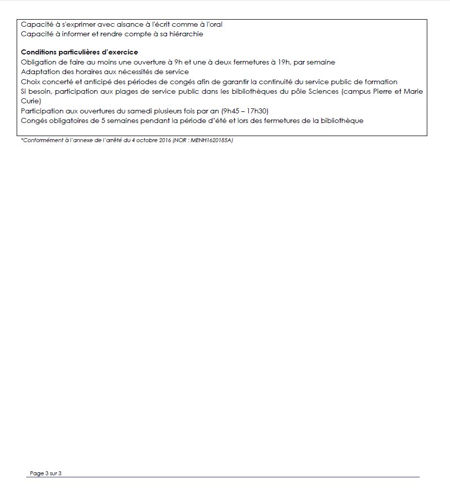 Je recherche un "Chargé de formation et référent Pédagogies innovantes au sein du Media’Lab" (poste de catégorie B / ouvert au mouvement de mutation ou à pourvoir par voie de détachement) - RT bienvenus #popee #bibliothèque #formation #SorbonneUniversité #BUPMC #gamification
