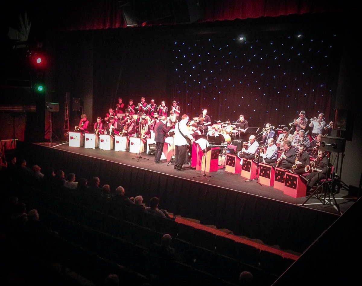 myjojazz's tweet photo. Couple of shots from “The Battle Of The Big Bands” #myjo vs #crashcollective 

#jazz #bigband #music #battle #royal #leamingtonspa #centre #theatre https://t.co/fHCRplI08q