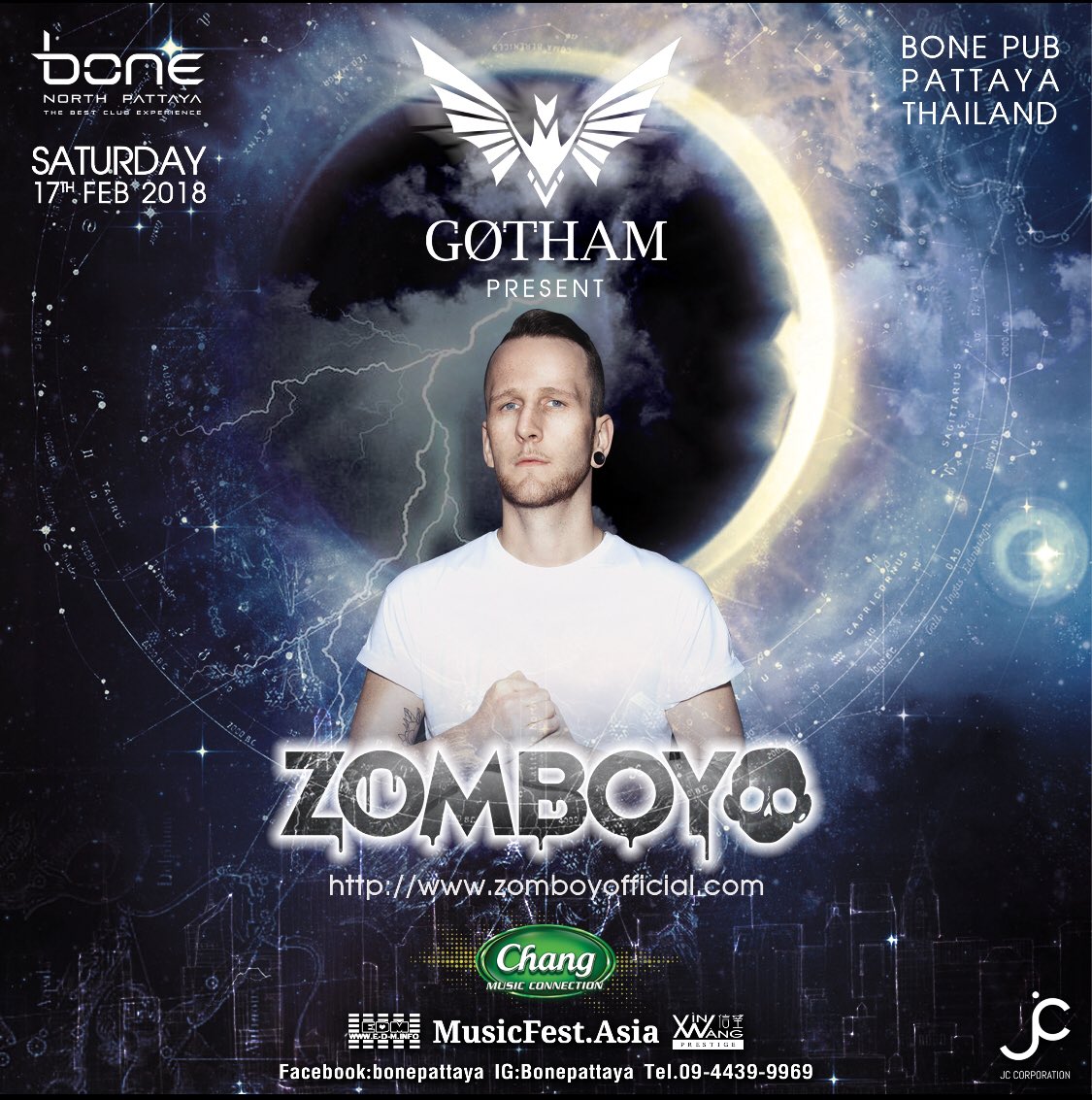 This Saturday Feb 17 Superstar <a href="/Zomboy/">𝐙𝐎𝐌𝐁𝐎𝐘</a> finally performs in #Thailand #Pattaya #Dubstep #EDM #Trap #Bone #Gotham #Zomboy #ElectricWonderland #Bkk #ThaiEdm #EdmThailand #Chang #changmusicconnection