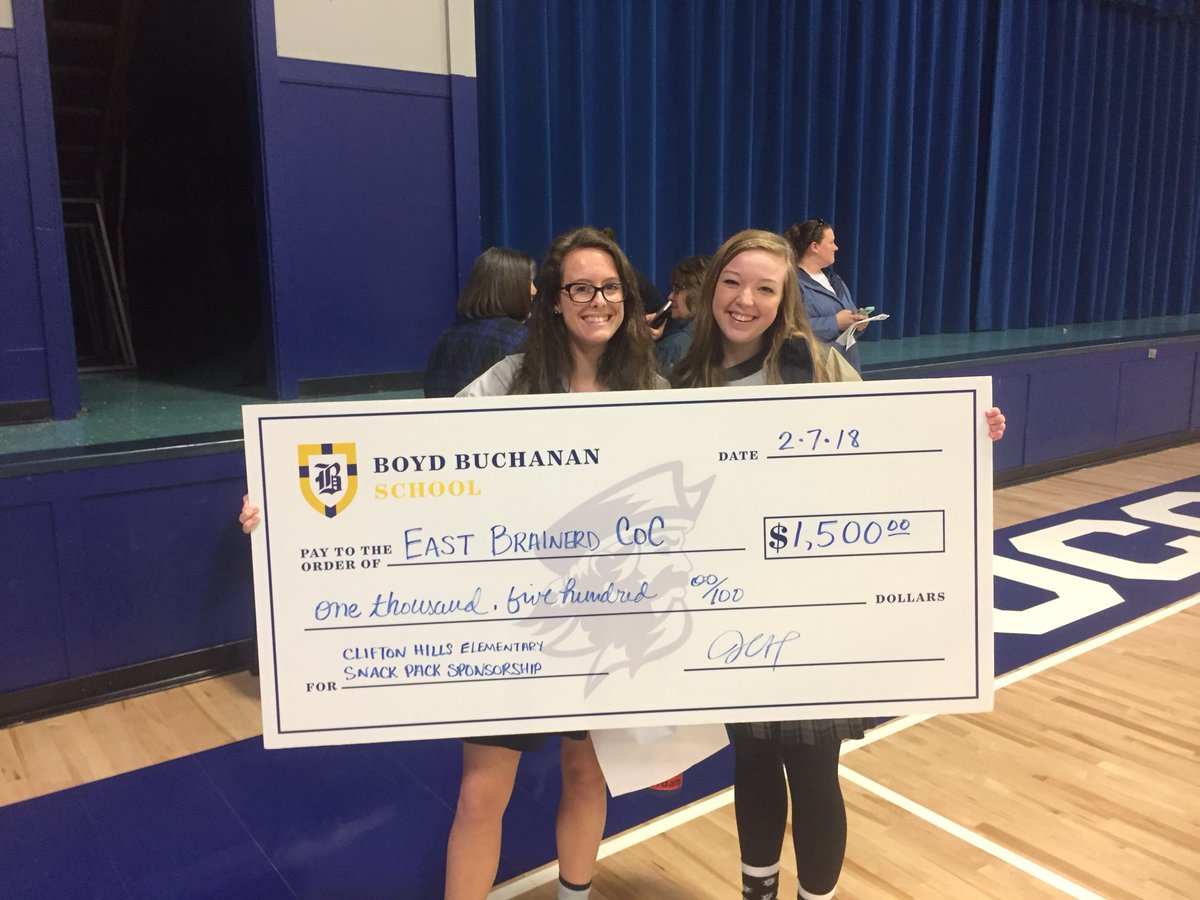 BBS_KeyClub's tweet image. Our officer’s summer project! With this grant we were able to supply Clifton Hills Elementary, through the snack pack program at East Brainerd COC, with 100% food coverage!! God Bless and Go Bucs! #givingisgreat #joinkeyclub