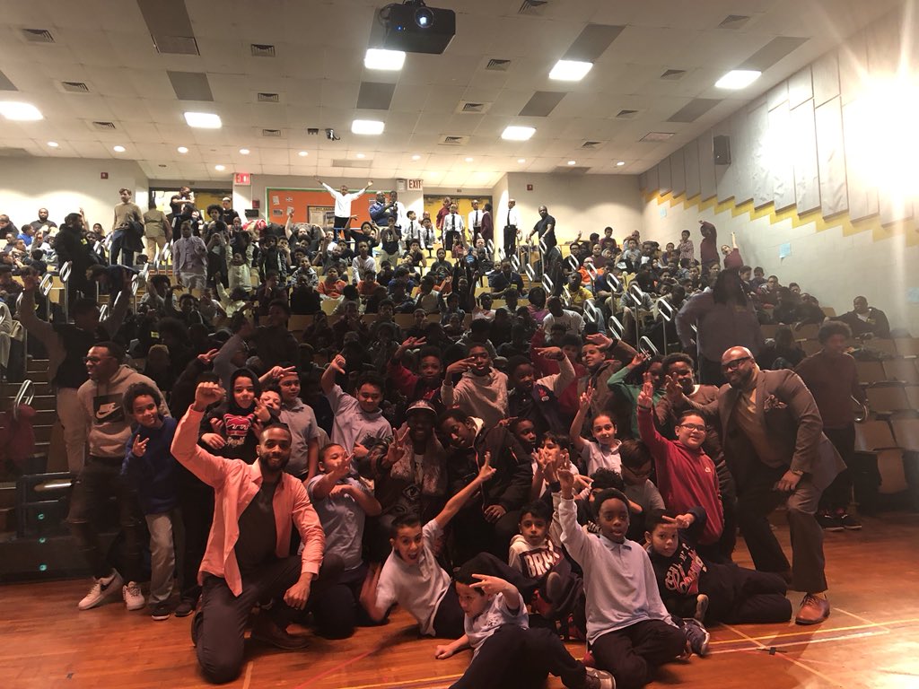 NYCDistrict19's tweet photo. D19 MBK Convening IV coming together to kick of black history month focusing on Hardwork. Our young men use their voices to communicate their brilliance and advocate for change. #d19allthewayup #d19mbk @CarmenFarinaDOE @NYCSchools #welead https://t.co/Ki2XMUyTQj