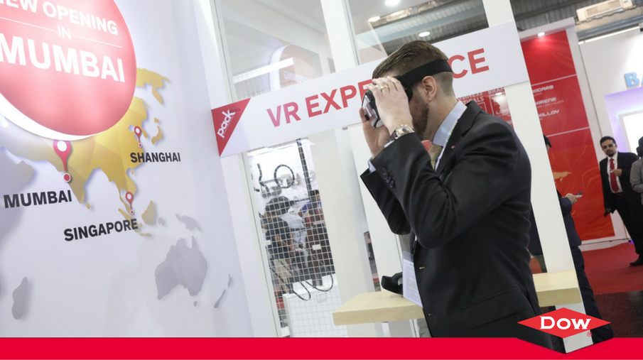 DowPackaging's tweet photo. Love to travel? Come visit our booth at #PlastIndia and let our VR headset transport you to Pack Studios around the world. #PlastIndia2018 #interactivebooth #artificialturf #PackStudios #PSmumbai https://t.co/Q8S9R4jeKE https://t.co/efMoNfJTaQ